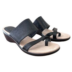 Kim Rogers Black Wedge Sandals